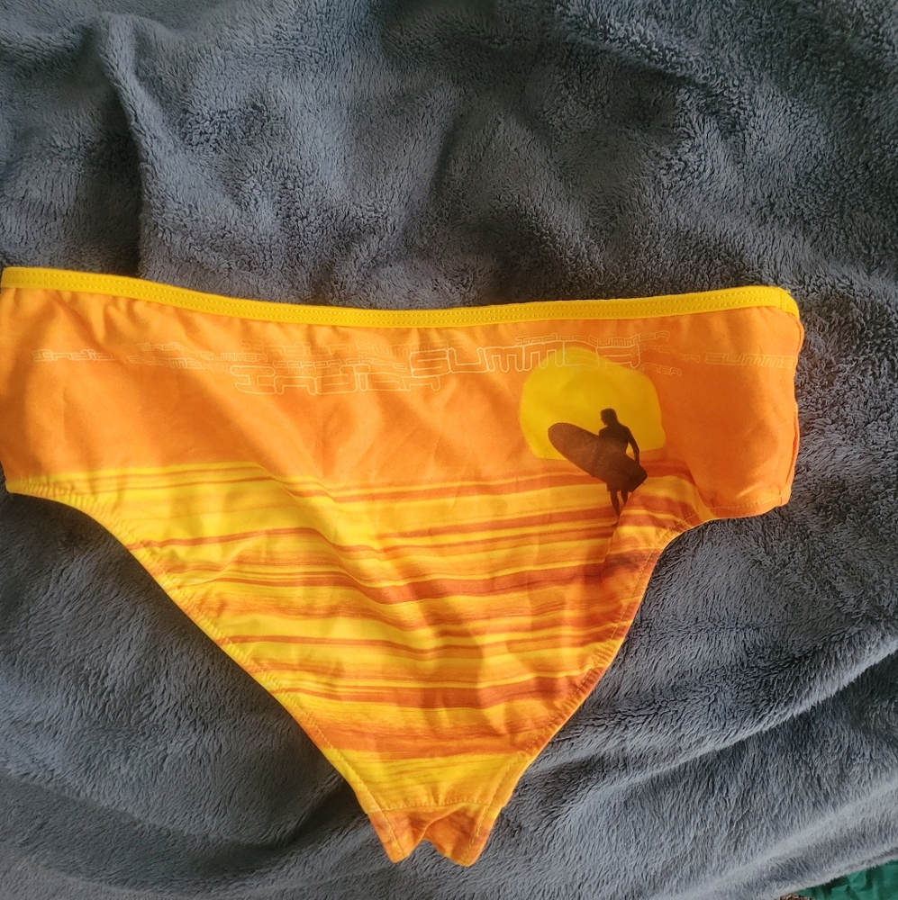 Vintage Y2k Yellow and Orange Bikini Set Medium - Picture 2 of 2